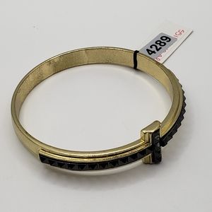 Stephan & Co Gold Tone & Twisted Gun Metal Bracelet